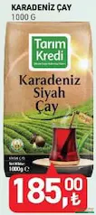 TARIM KREDİ KARADENİZ SİYAH ÇAY 1000 G fiyat ve kampanya bilgisi